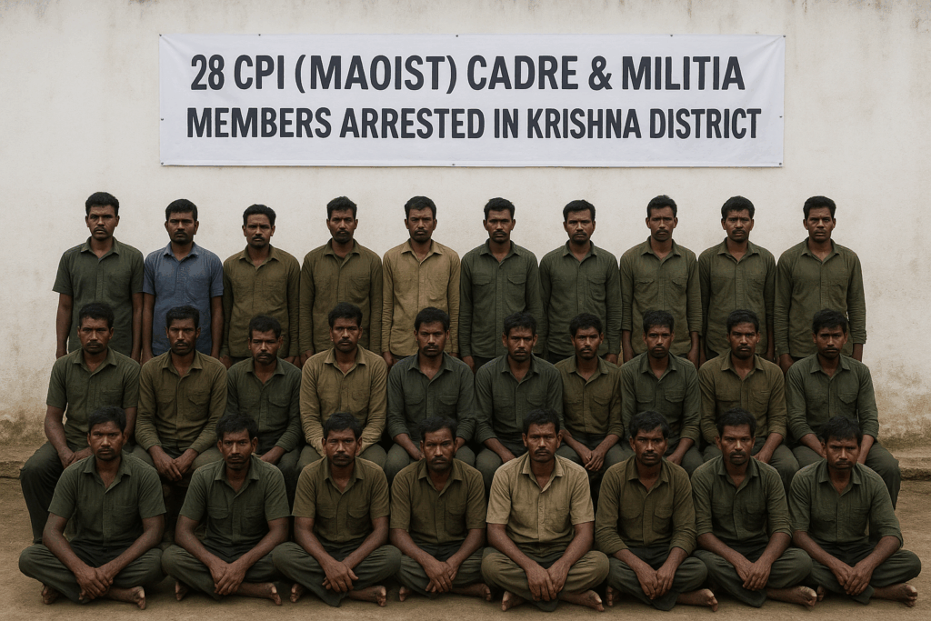 28 CPI (Maoist) cadre, militia members arrested in Krishna district 6ae901d1 94dd 4d17 baa2 58fa583a1eca
