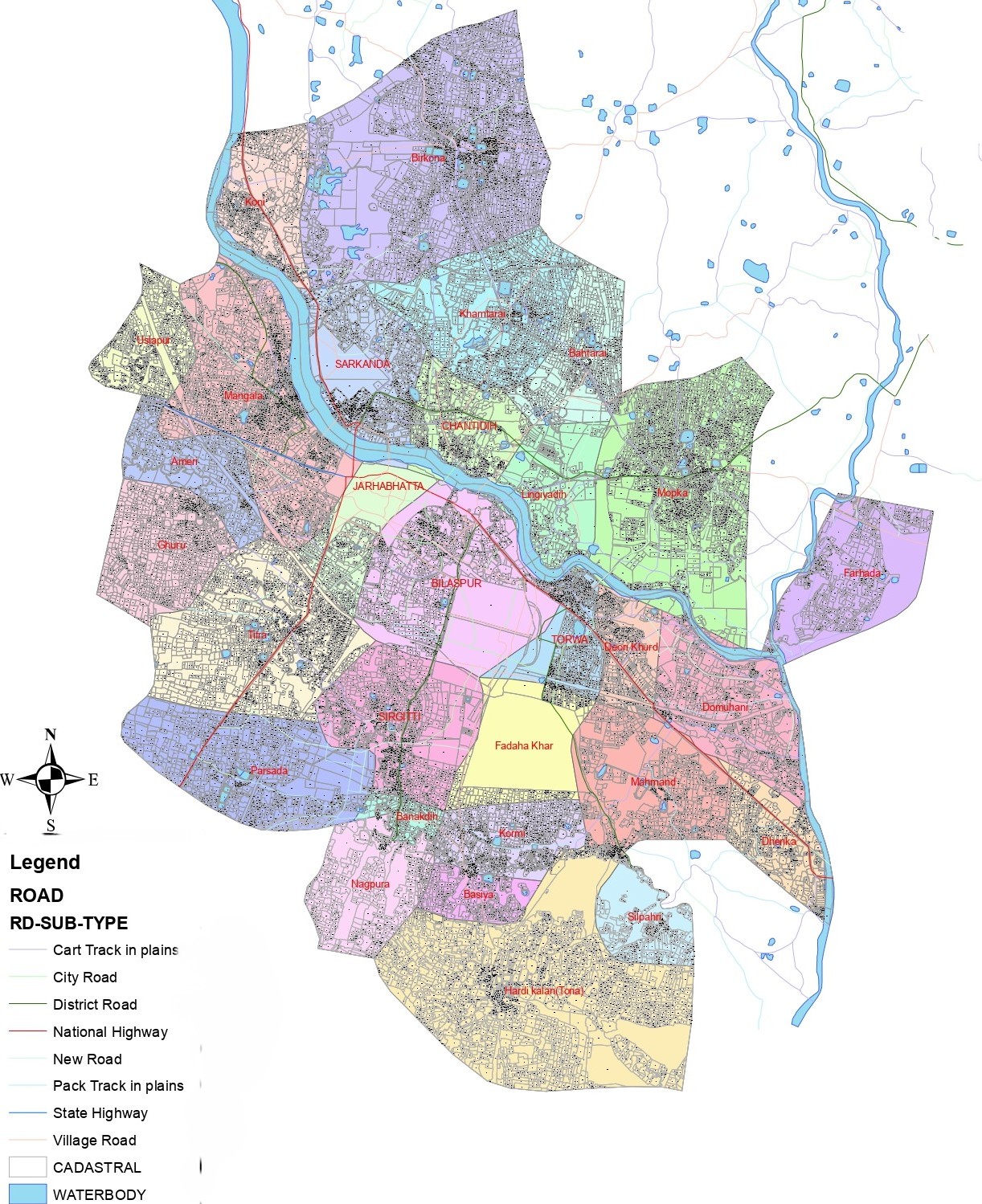 Bilaspur District Map
